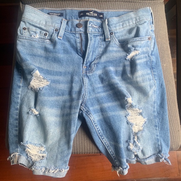 hollister jean shorts mens